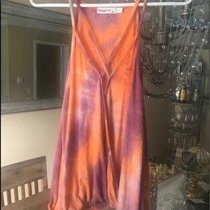 Ginger G Tie Dye Soft Cotton Tank L